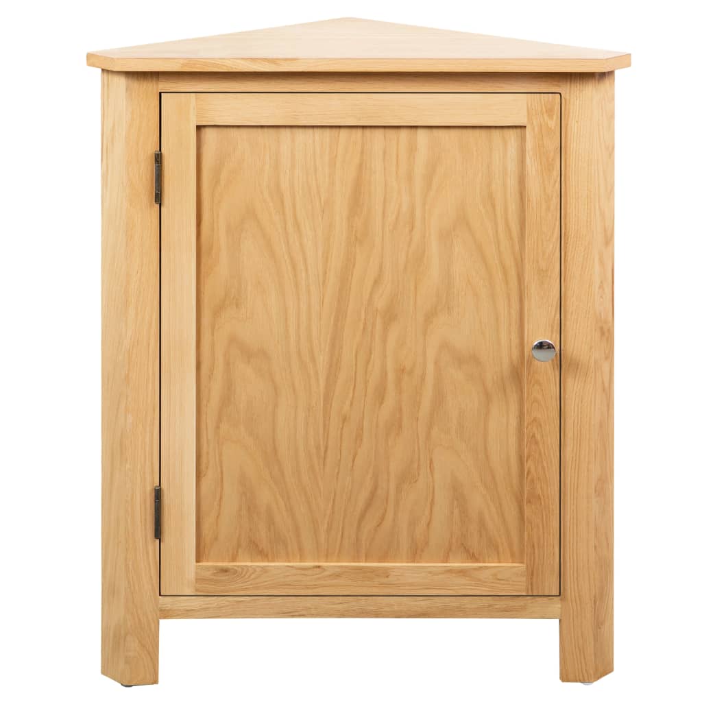 Hoekkast 59x45x80 cm massief eikenhout – afbeelding 2