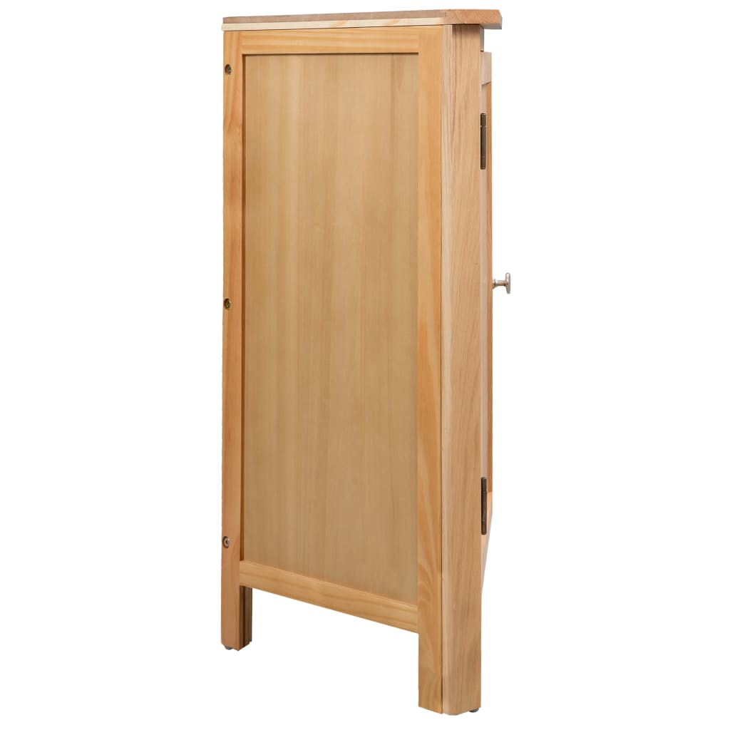 Hoekkast 59x45x80 cm massief eikenhout – afbeelding 3