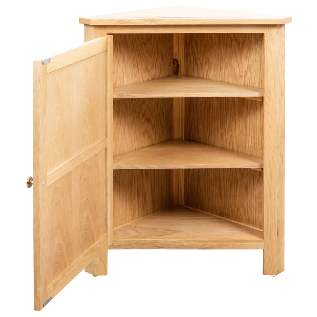 Hoekkast 59x45x80 cm massief eikenhout – afbeelding 4