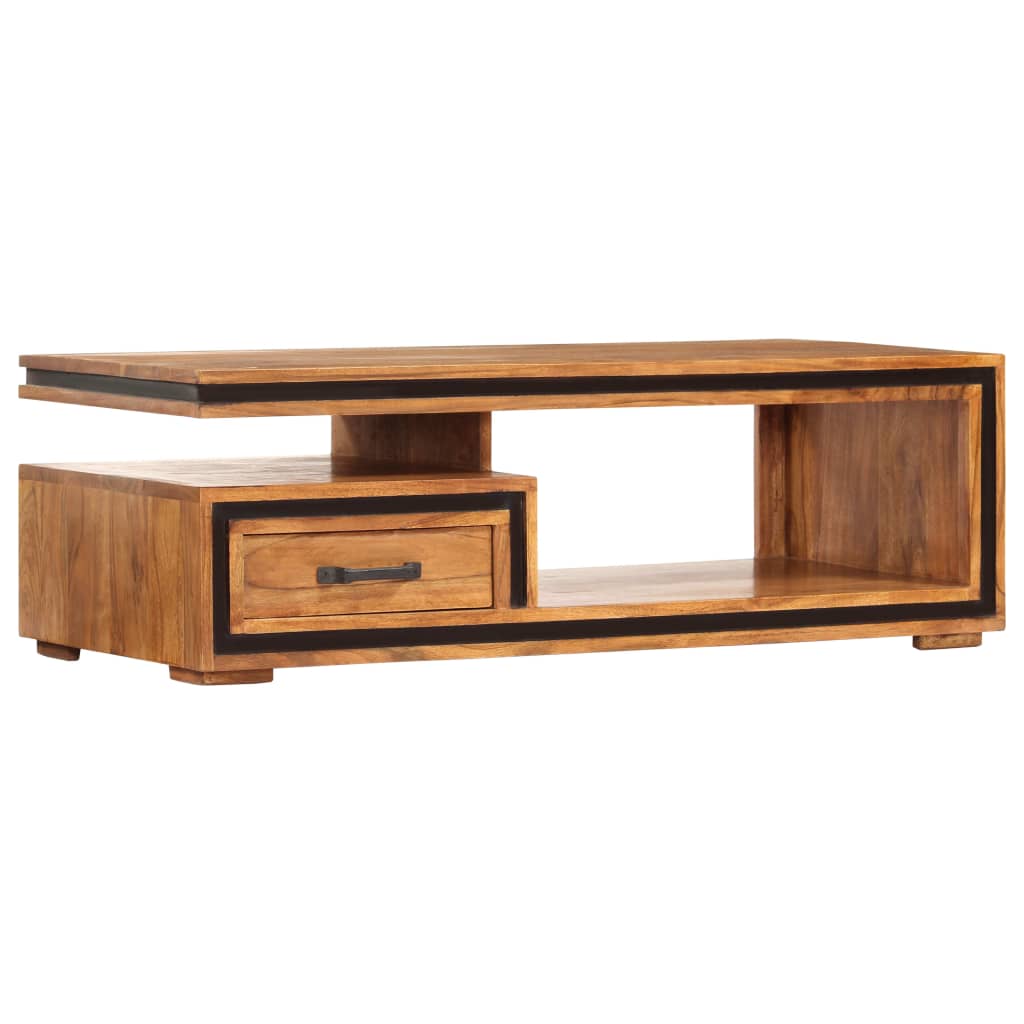 Salontafel 100x45x33 cm massief acaciahout – afbeelding 1