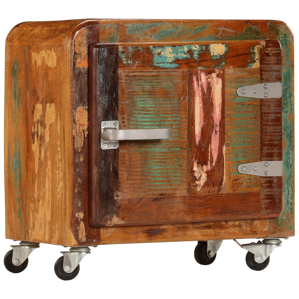 Nachtkastje 50x30x50 cm massief gerecycled hout – afbeelding 1