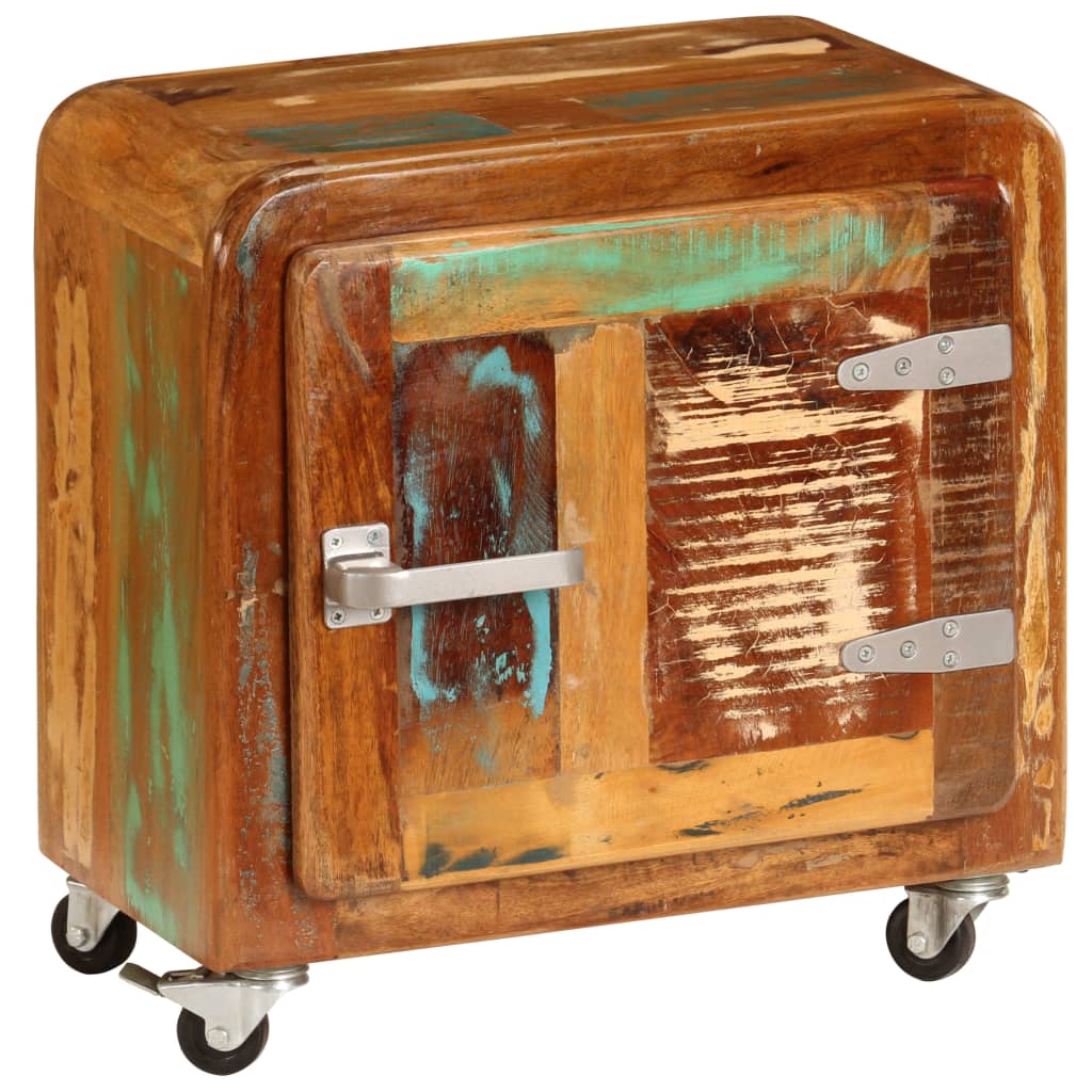 Nachtkastje 50x30x50 cm massief gerecycled hout – afbeelding 10