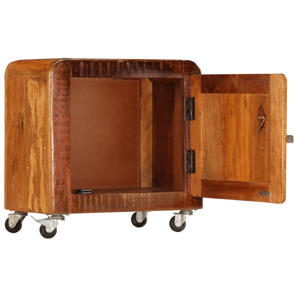 Nachtkastje 50x30x50 cm massief gerecycled hout – afbeelding 4