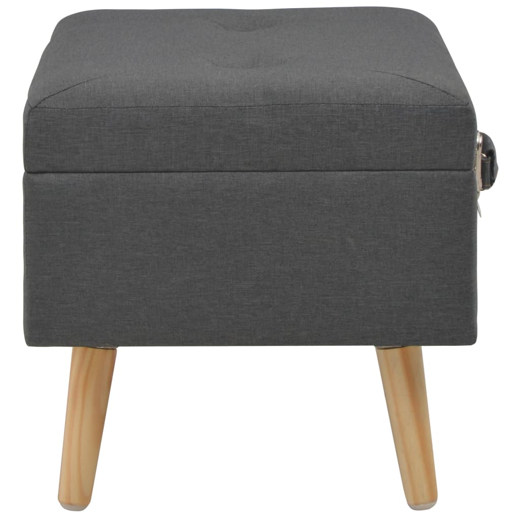 Opbergkruk 40 cm stof donkergrijs – afbeelding 3