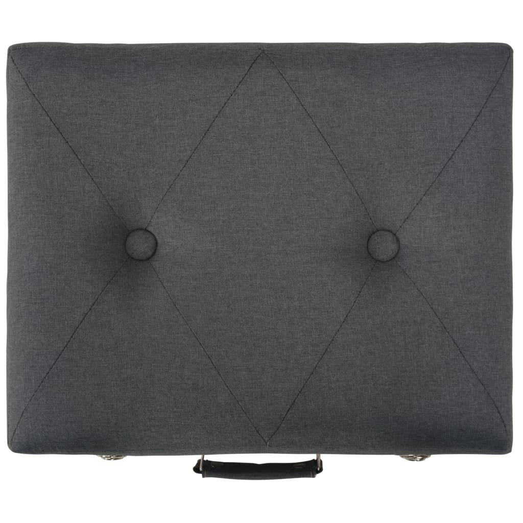 Opbergkruk 40 cm stof donkergrijs – afbeelding 4