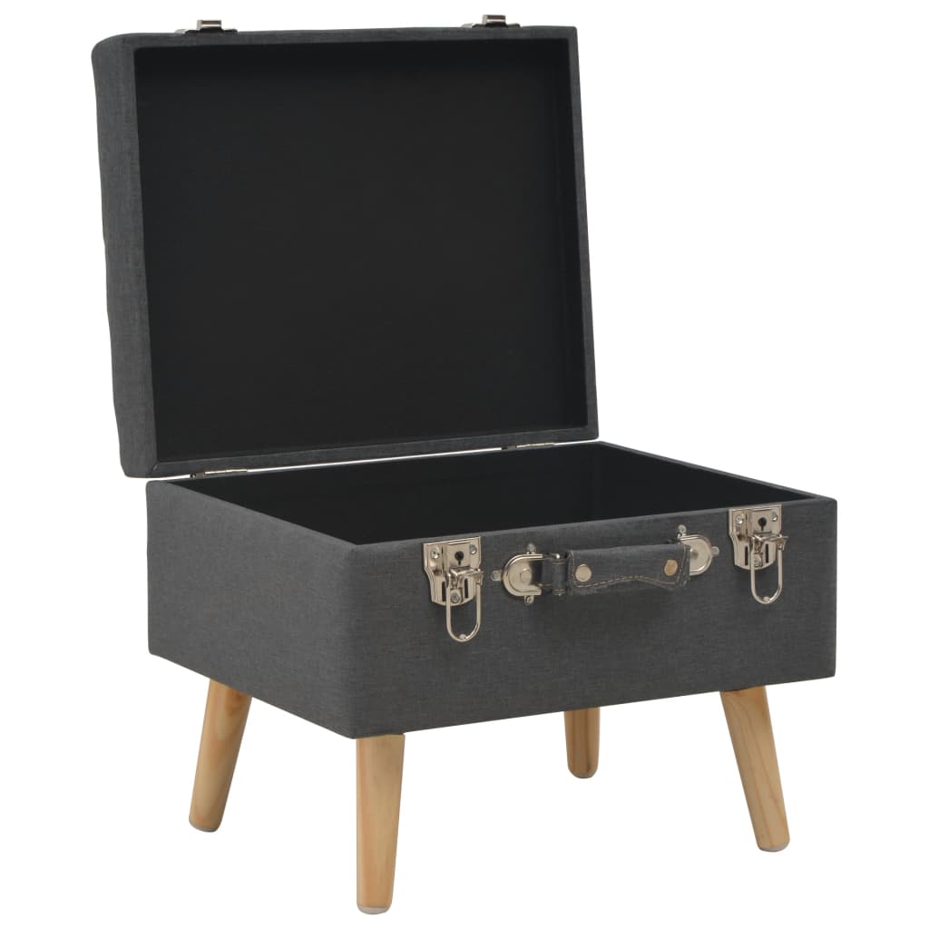 Opbergkruk 40 cm stof donkergrijs – afbeelding 5