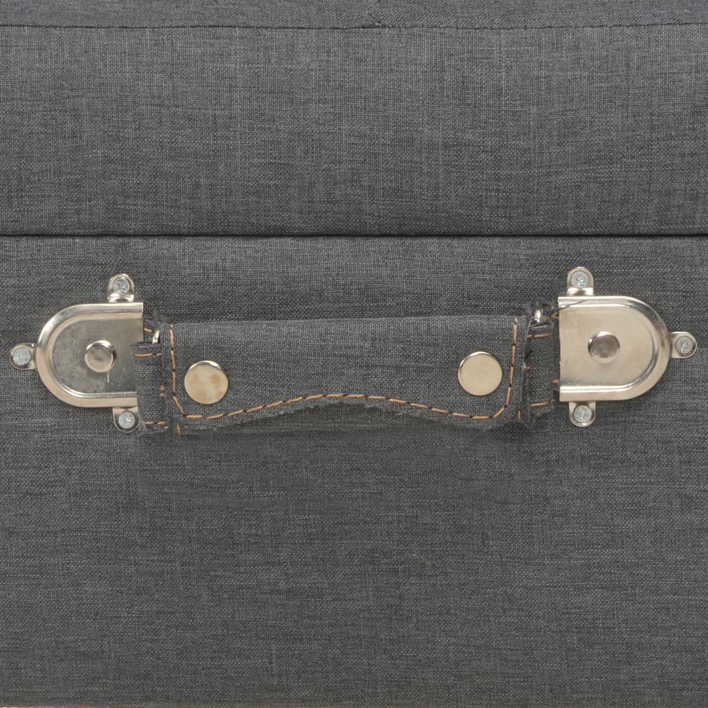 Opbergkruk 40 cm stof donkergrijs – afbeelding 7
