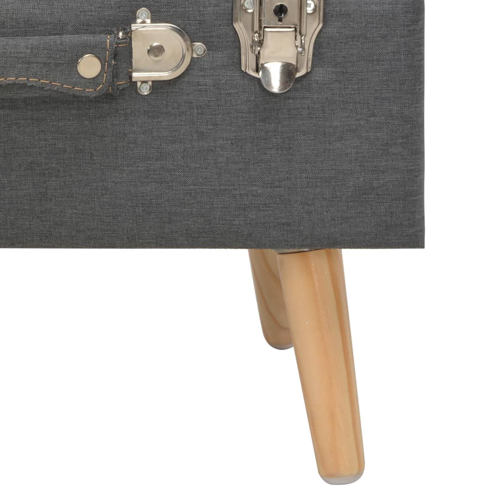Opbergkruk 40 cm stof donkergrijs – afbeelding 8