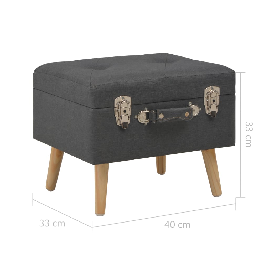Opbergkruk 40 cm stof donkergrijs – afbeelding 9