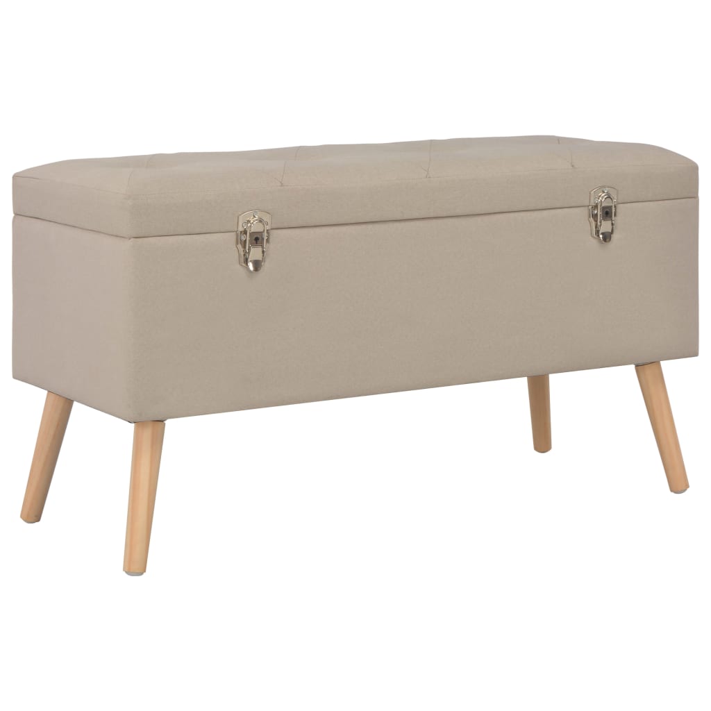 Opbergkrukken 3 st stof beige – afbeelding 10