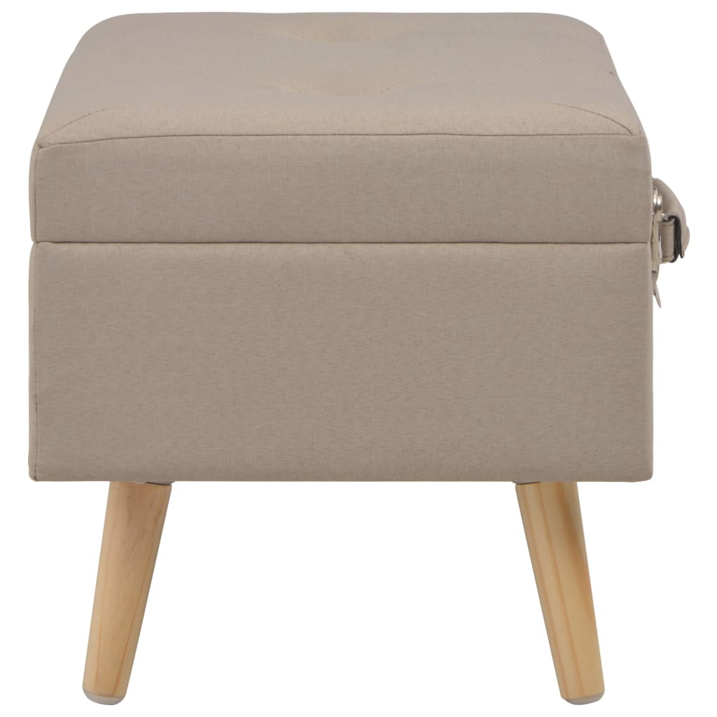 Opbergkrukken 3 st stof beige – afbeelding 4
