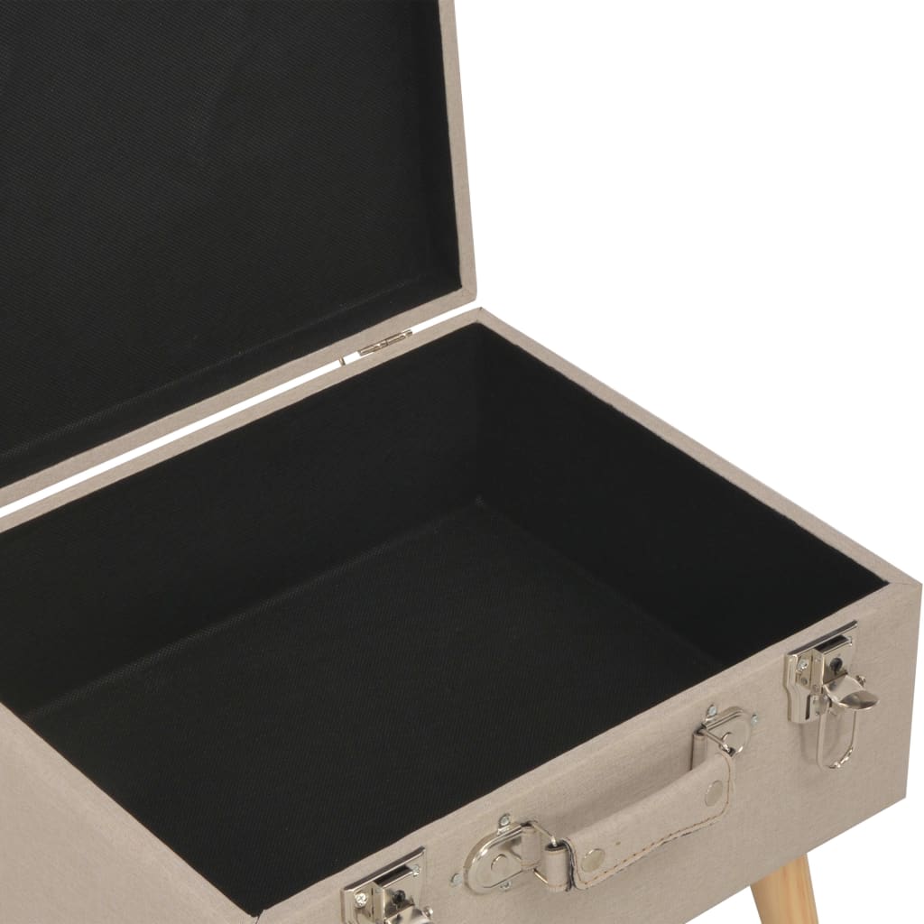 Opbergkrukken 3 st stof beige – afbeelding 7
