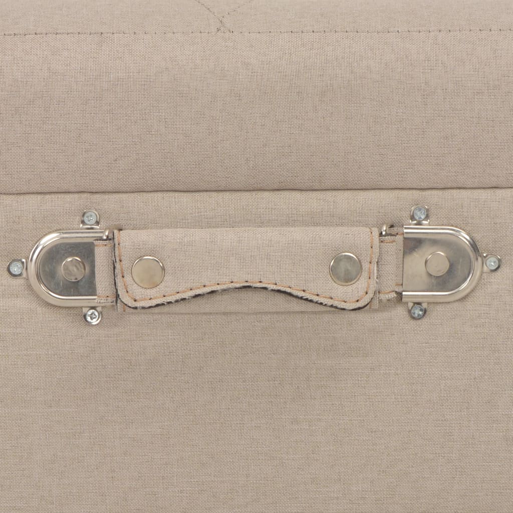 Opbergkrukken 3 st stof beige – afbeelding 8