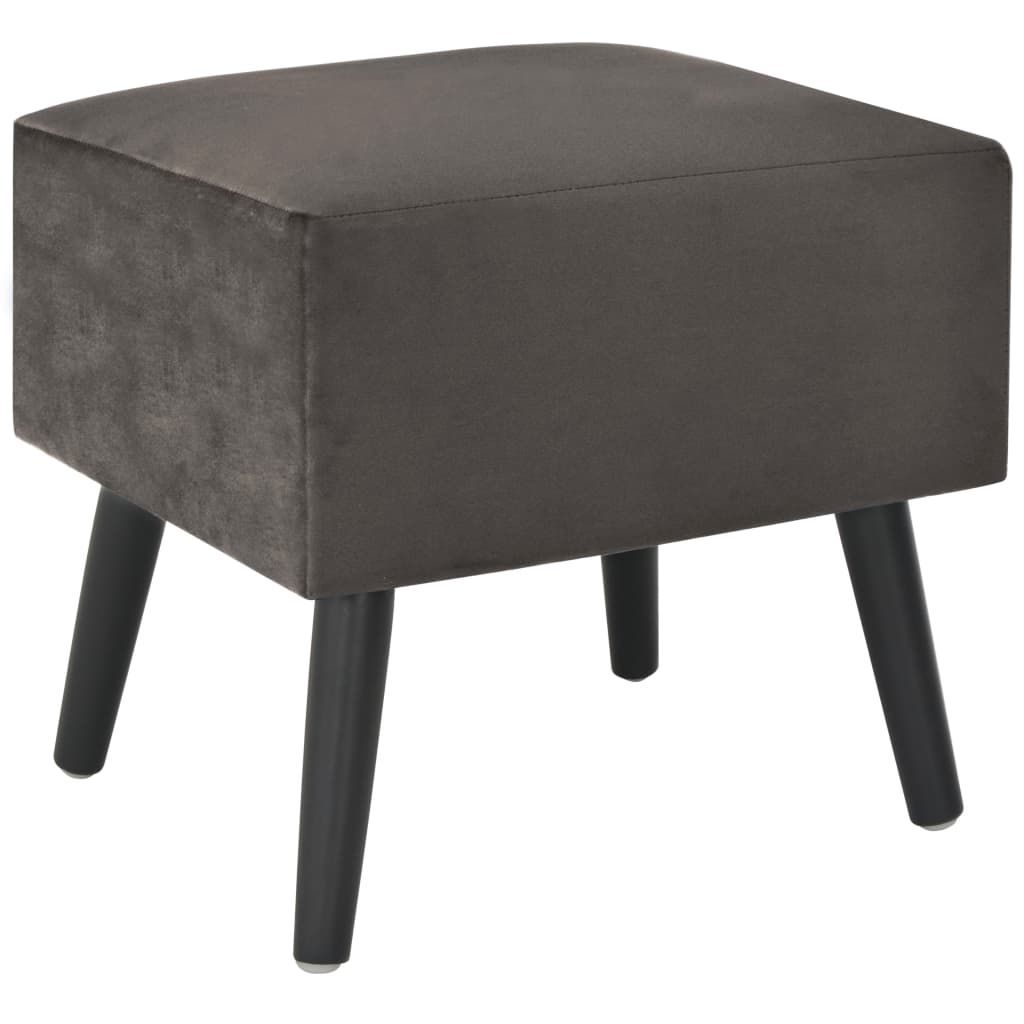 Nachtkastje 40x35x40 cm fluweel grijs – afbeelding 3
