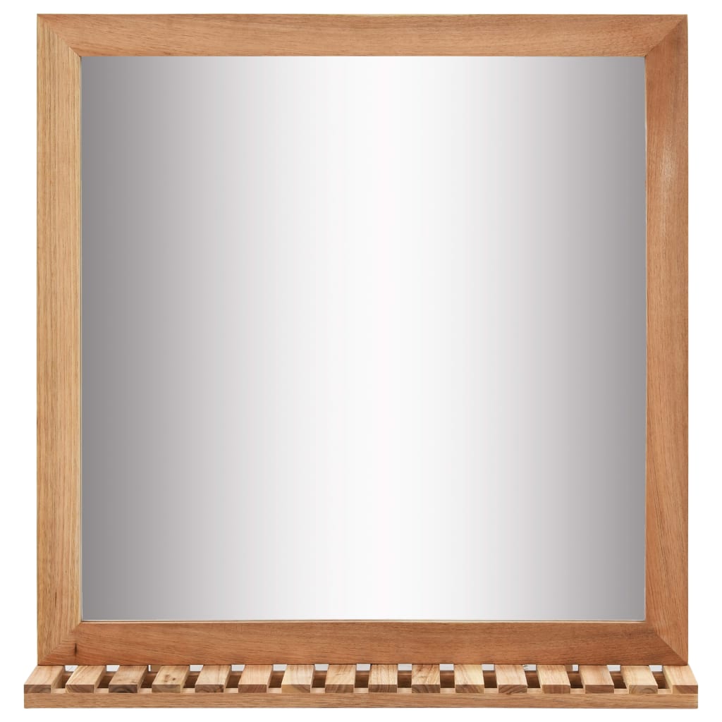 Badkamerspiegel 60x12x62 massief walnotenhout – afbeelding 2