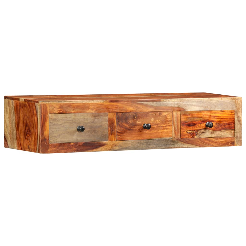 Wandtafel 100x25x20 cm massief acaciahout – afbeelding 1