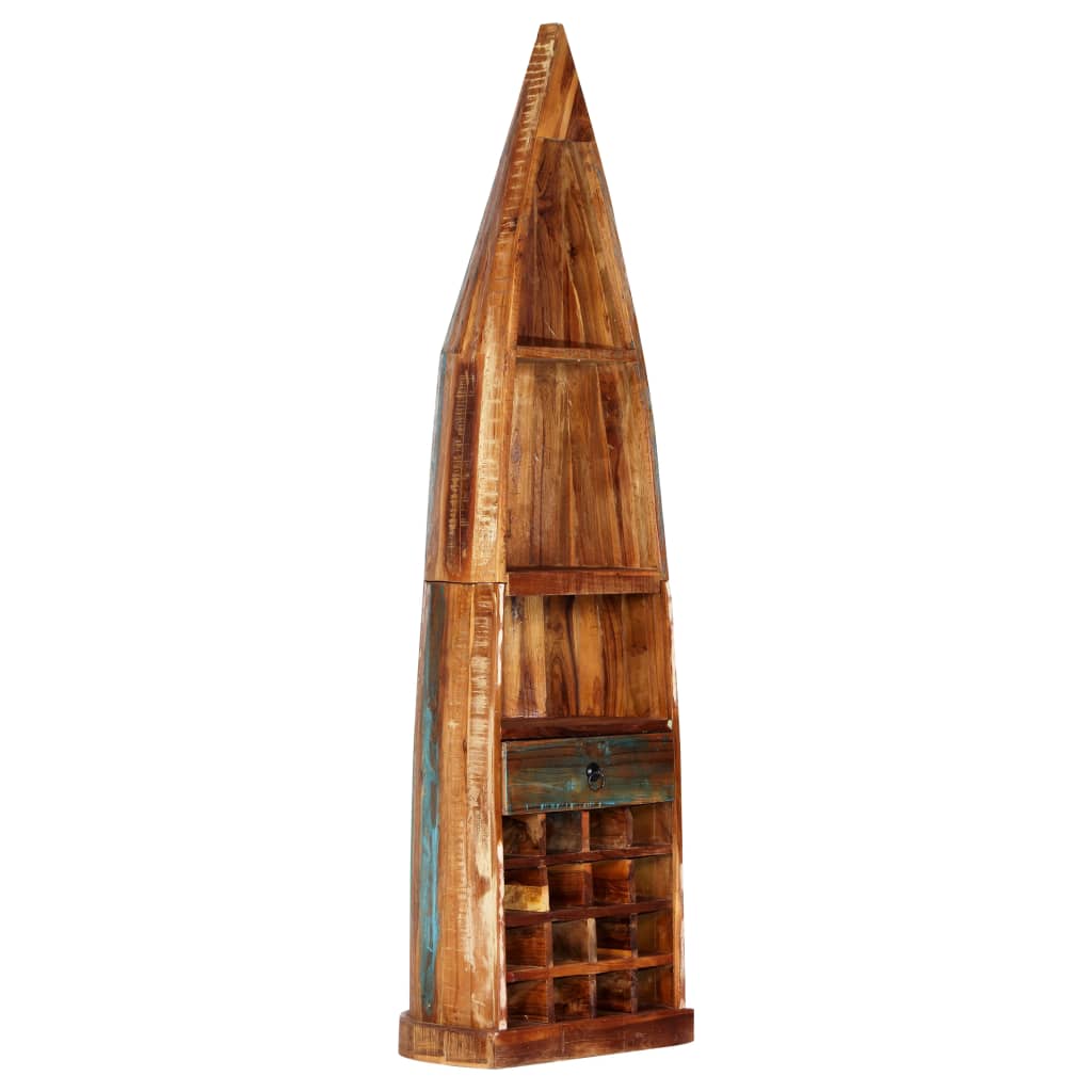 Wijnrek 50x40x180 cm massief gerecycled hout – afbeelding 12