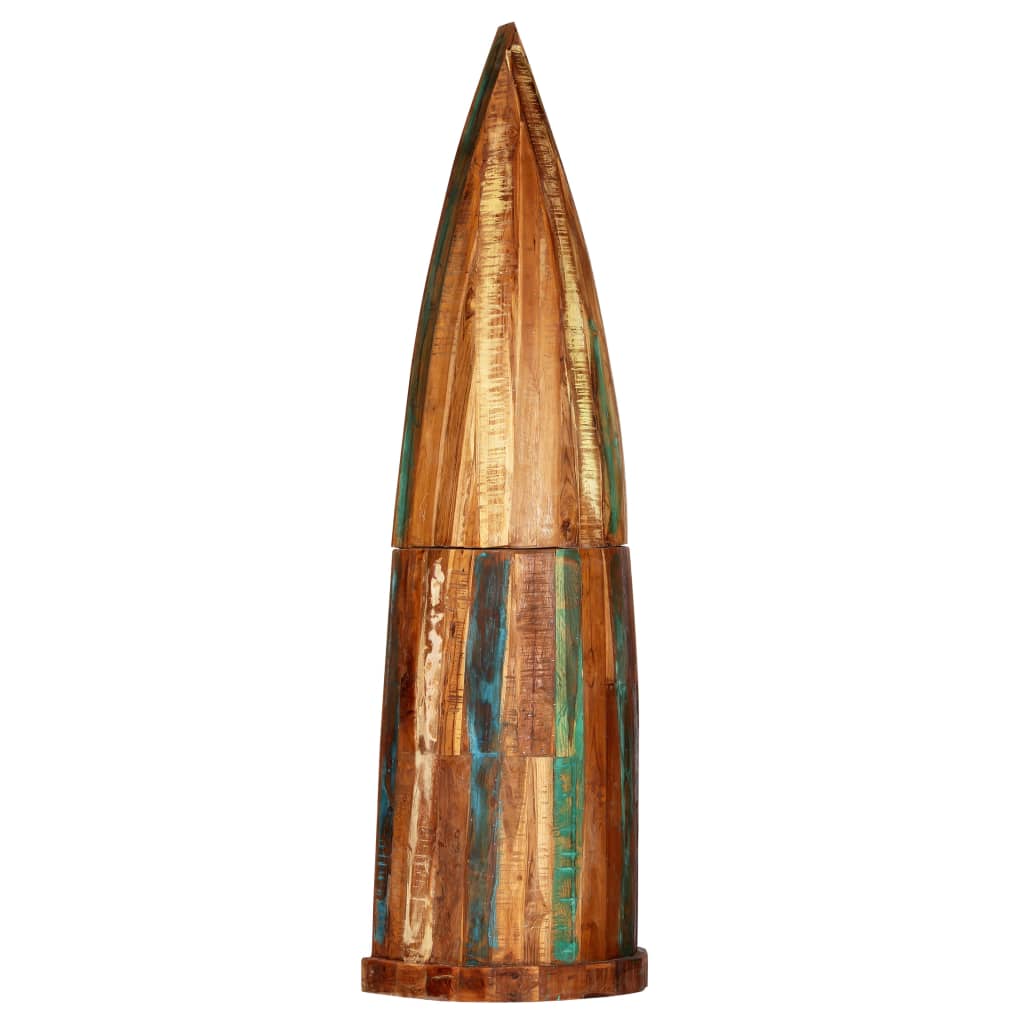 Wijnrek 50x40x180 cm massief gerecycled hout – afbeelding 2
