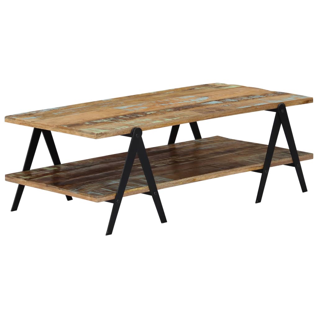 Salontafel 115x60x40 cm massief gerecycled hout – afbeelding 1