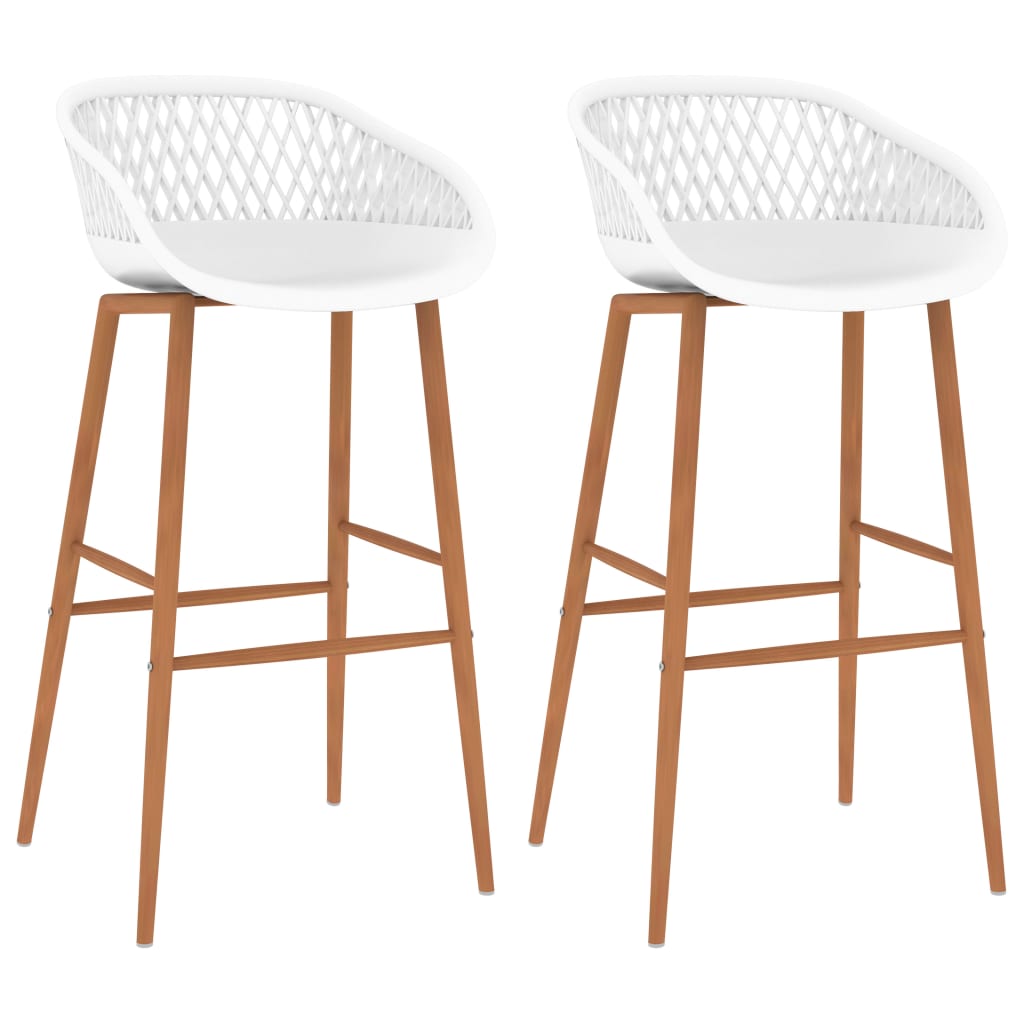 Barstoelen 2 st wit
