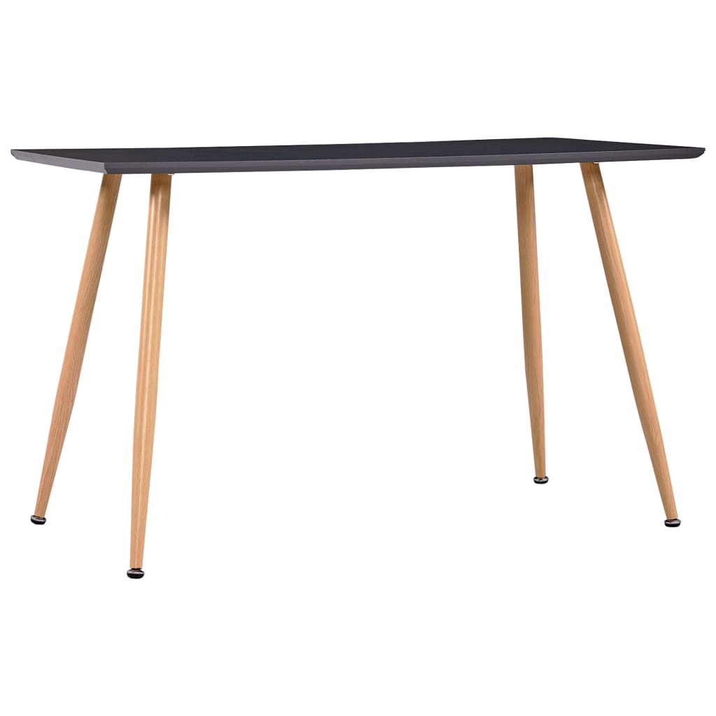 Eettafel 120x60x74 cm MDF grijs en eikenkleurig – afbeelding 1