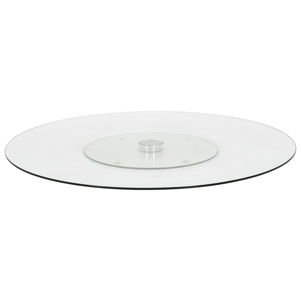 Serveerbord draaiend 60 cm gehard glas transparant