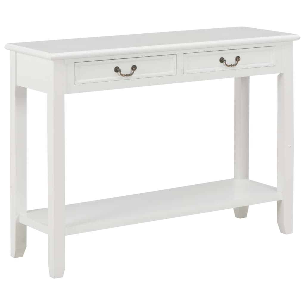 Wandtafel 110x35x80 cm hout wit – afbeelding 1