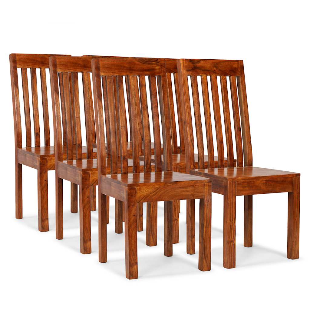 Eetkamerstoelen 6 st massief hout modern