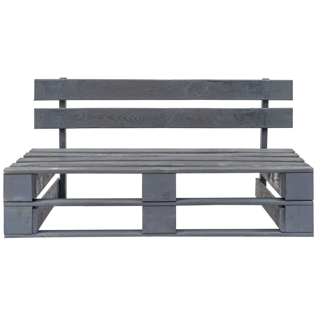 Tuinbank pallet met zandkleurige kussens grenenhout – afbeelding 4
