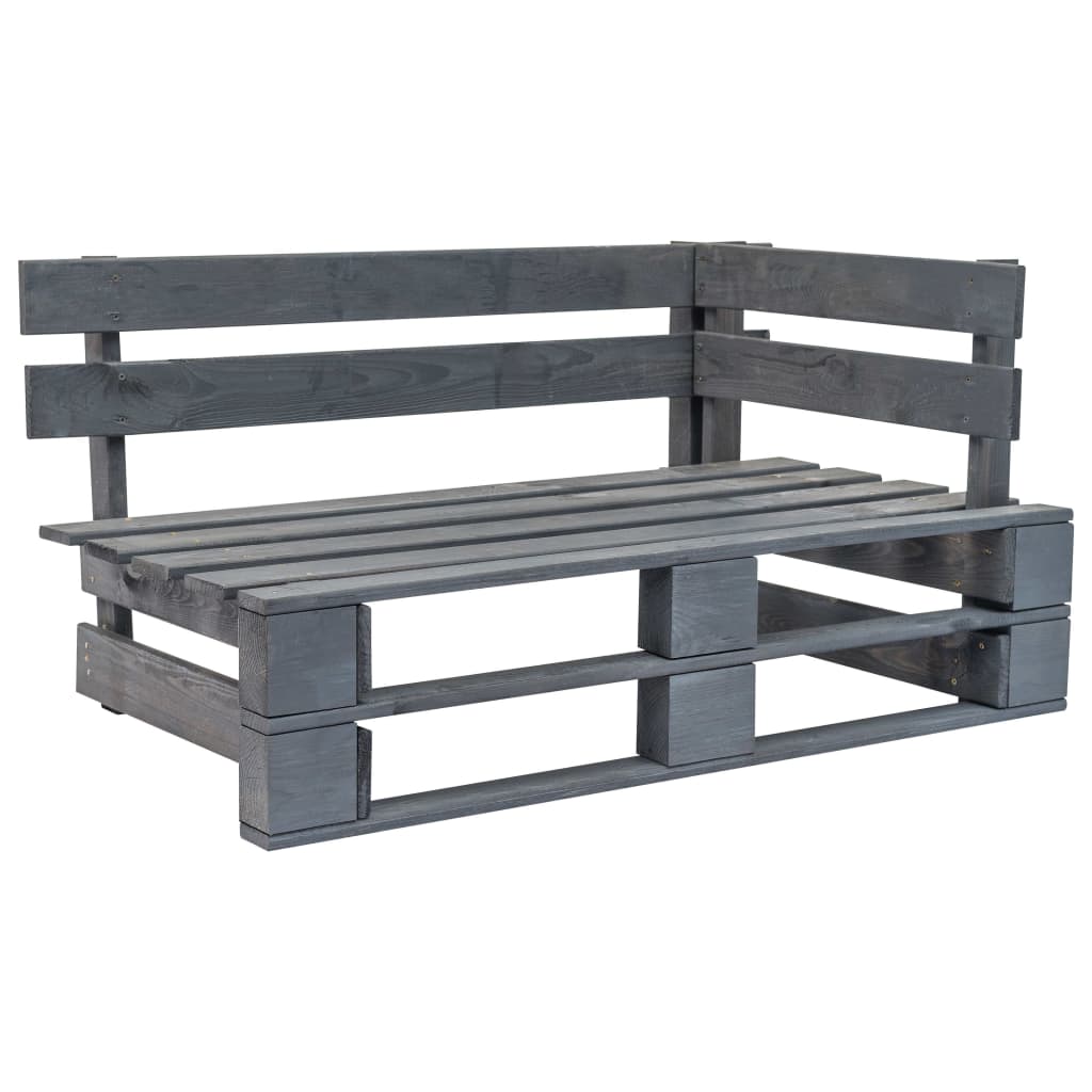 Tuinbank pallet met zandkleurige kussens grenenhout – afbeelding 3