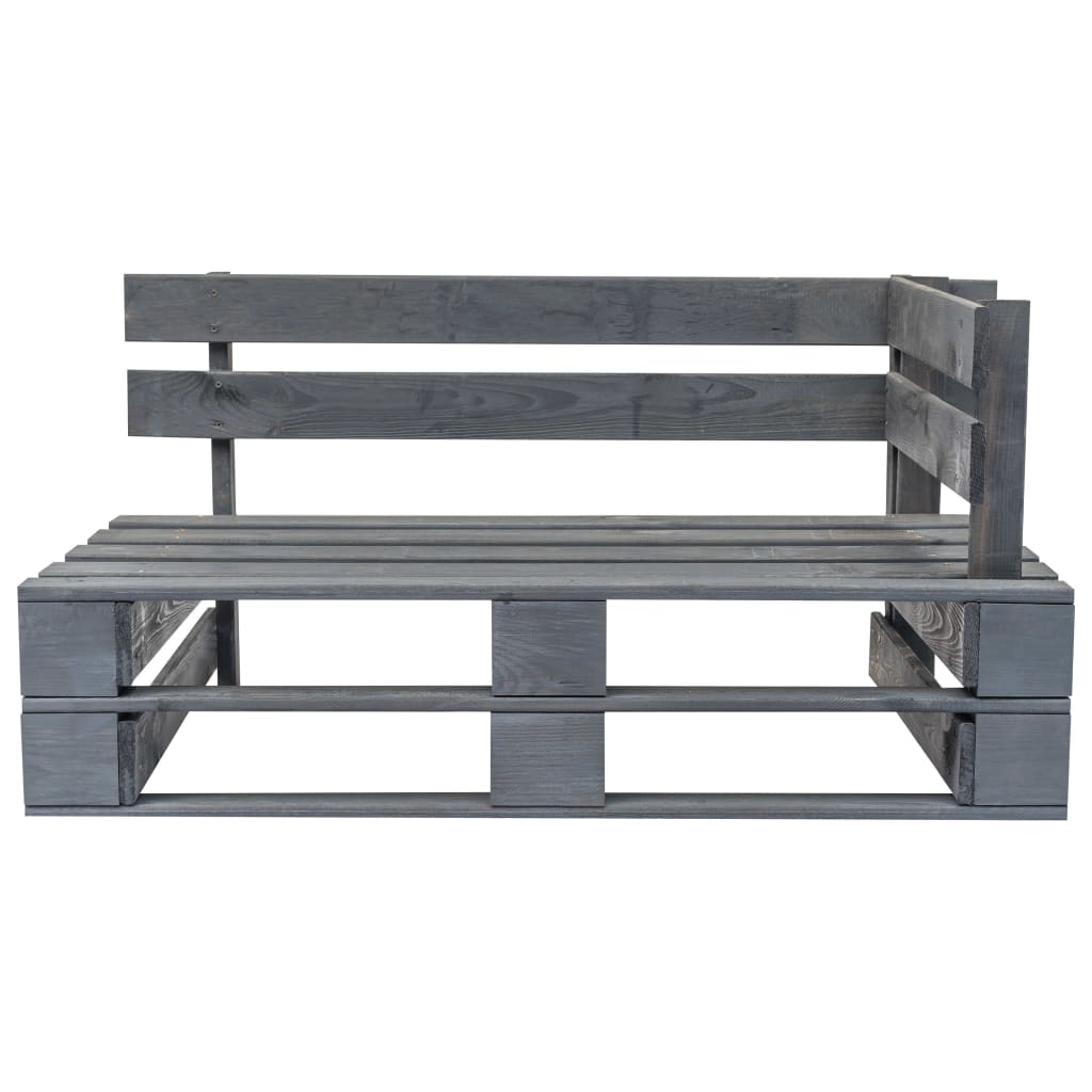 Tuinbank pallet met zandkleurige kussens grenenhout – afbeelding 4
