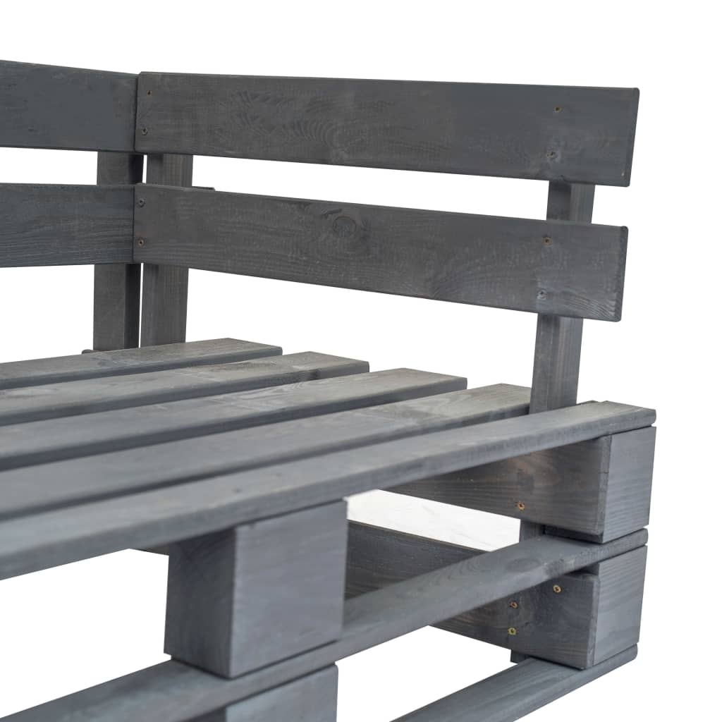 Tuinbank pallet met zandkleurige kussens grenenhout – afbeelding 5