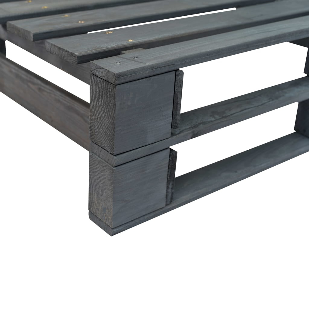 Tuinbank pallet met zandkleurige kussens grenenhout – afbeelding 6