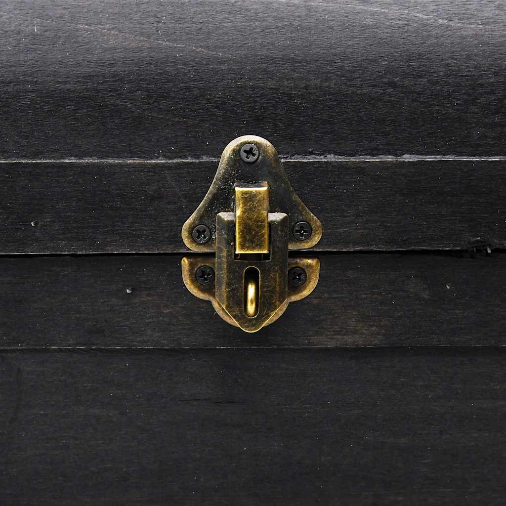 Dekenkist 90x51x42 cm hout zwart – afbeelding 9