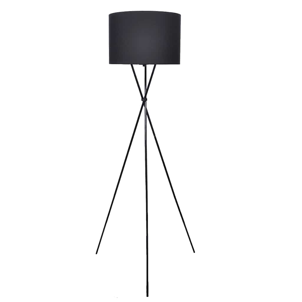Lampenkap voor vloerlamp met standaard 139 cm zwart – afbeelding 1