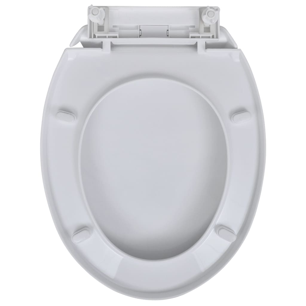 Toiletbrillen met soft-close deksels 2 st kunststof wit – afbeelding 4