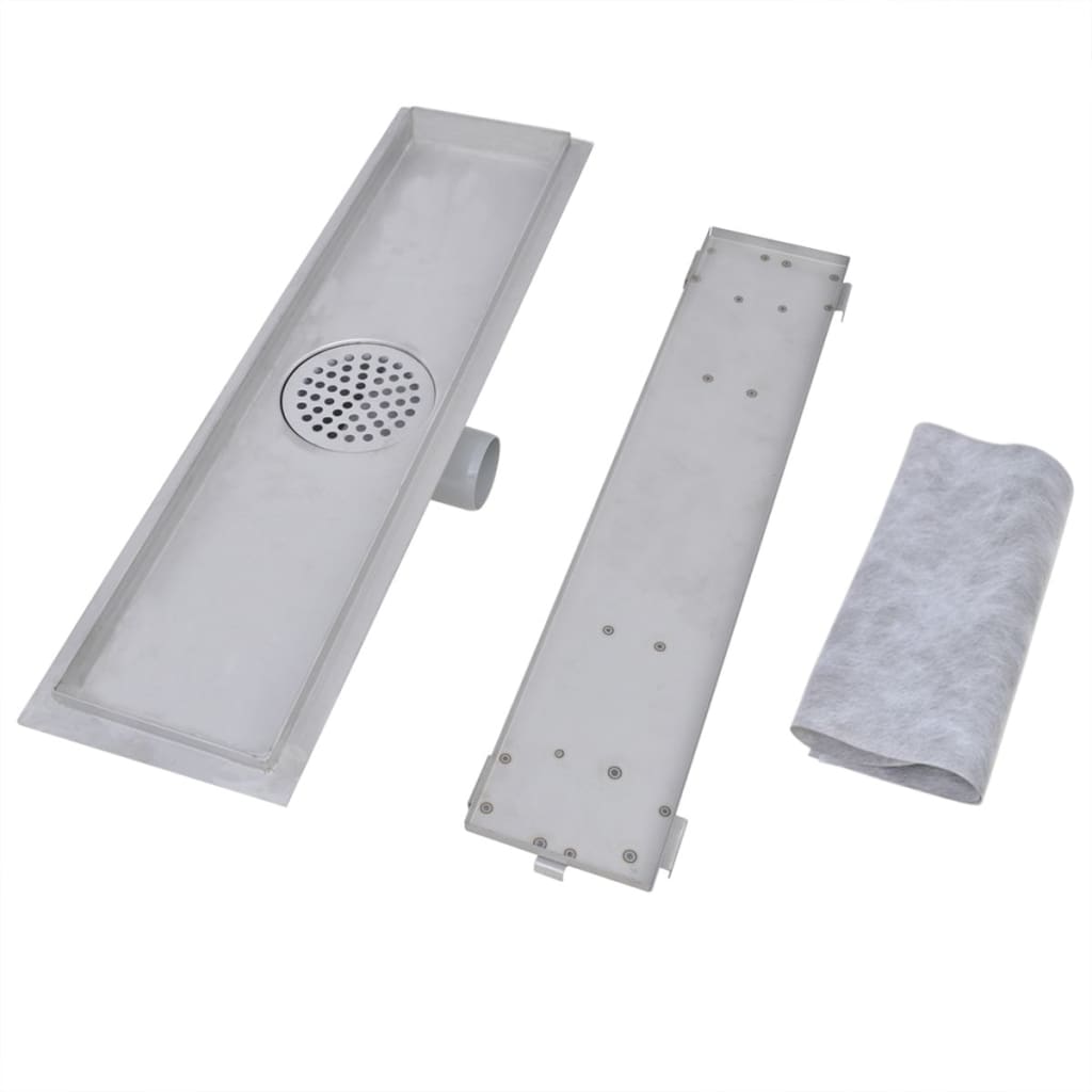 Doucheafvoer 2 st rechthoekig 530x140 mm roestvrij staal – afbeelding 5