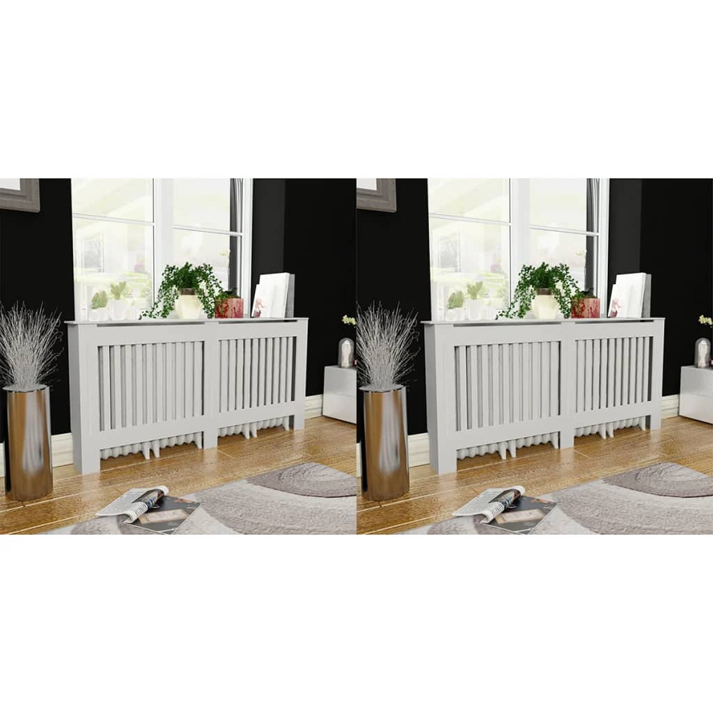 Radiatorombouw 2 st 172 cm bewerkt hout wit