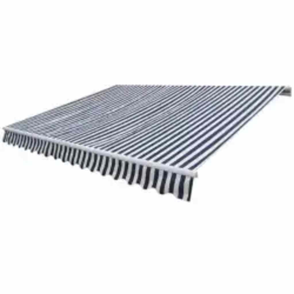 Luifel gemotoriseerd uitschuifbaar 600 cm blauw/wit