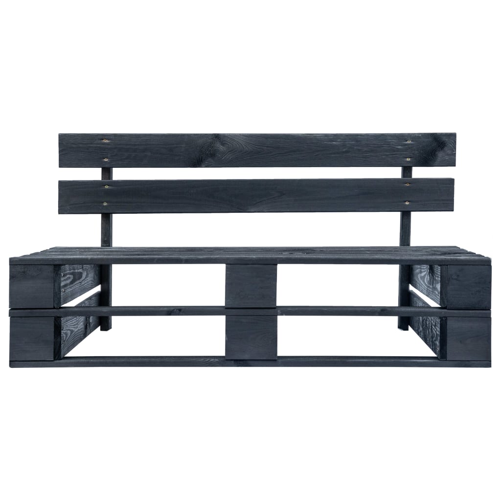 Tuinbank met rode kussens pallet grenenhout – afbeelding 4