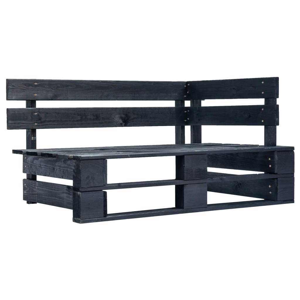 Tuinbank pallet met zandkleurige kussens grenenhout – afbeelding 3