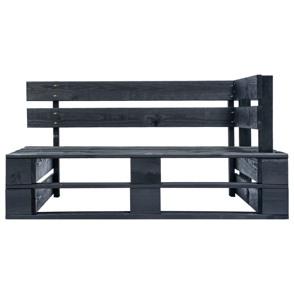 Tuinbank pallet met zandkleurige kussens grenenhout – afbeelding 4