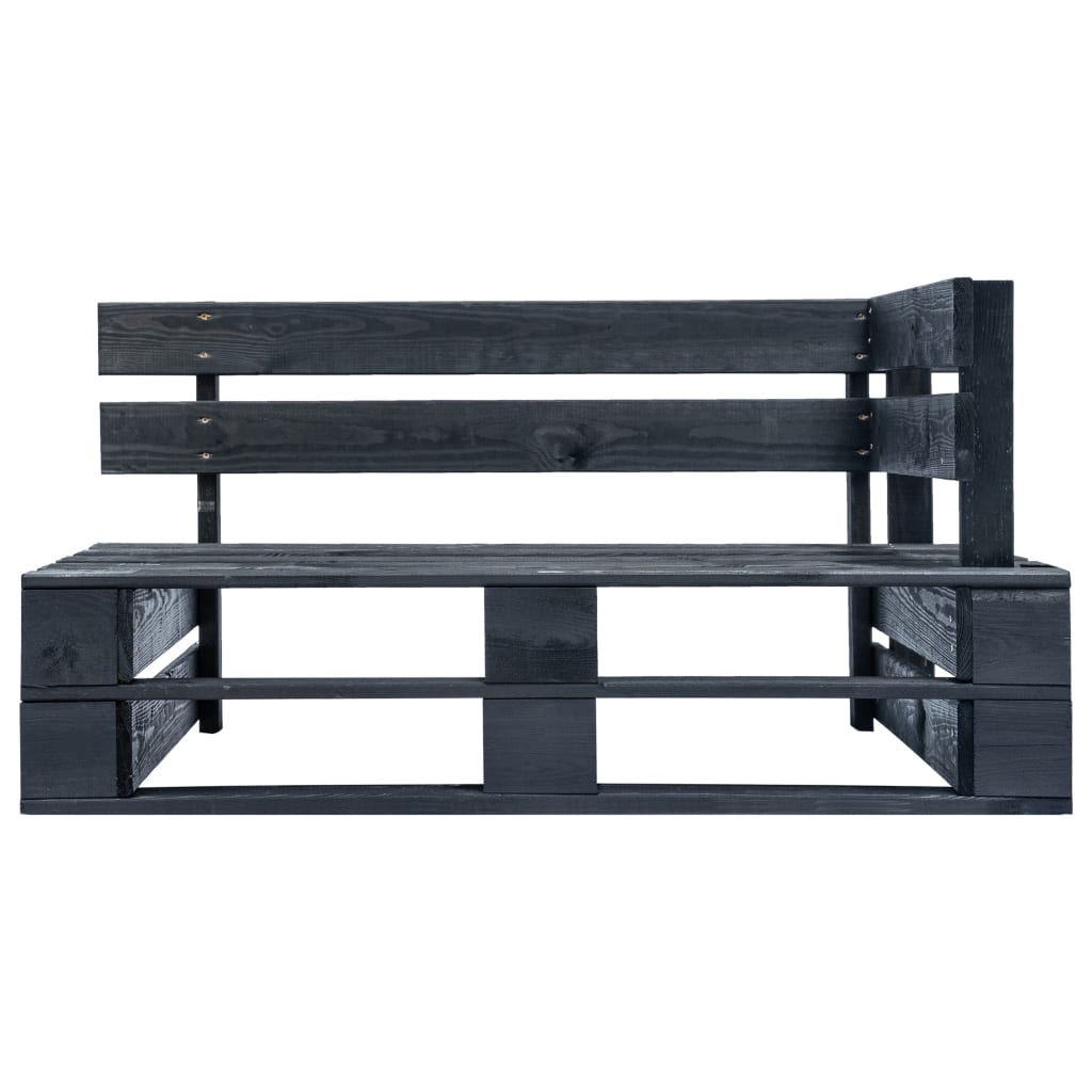 Tuinbank pallet met rode kussens grenenhout – afbeelding 4