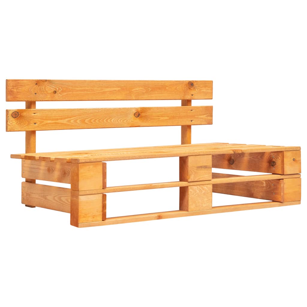 Tuinbank pallet met rode kussens grenenhout – afbeelding 3