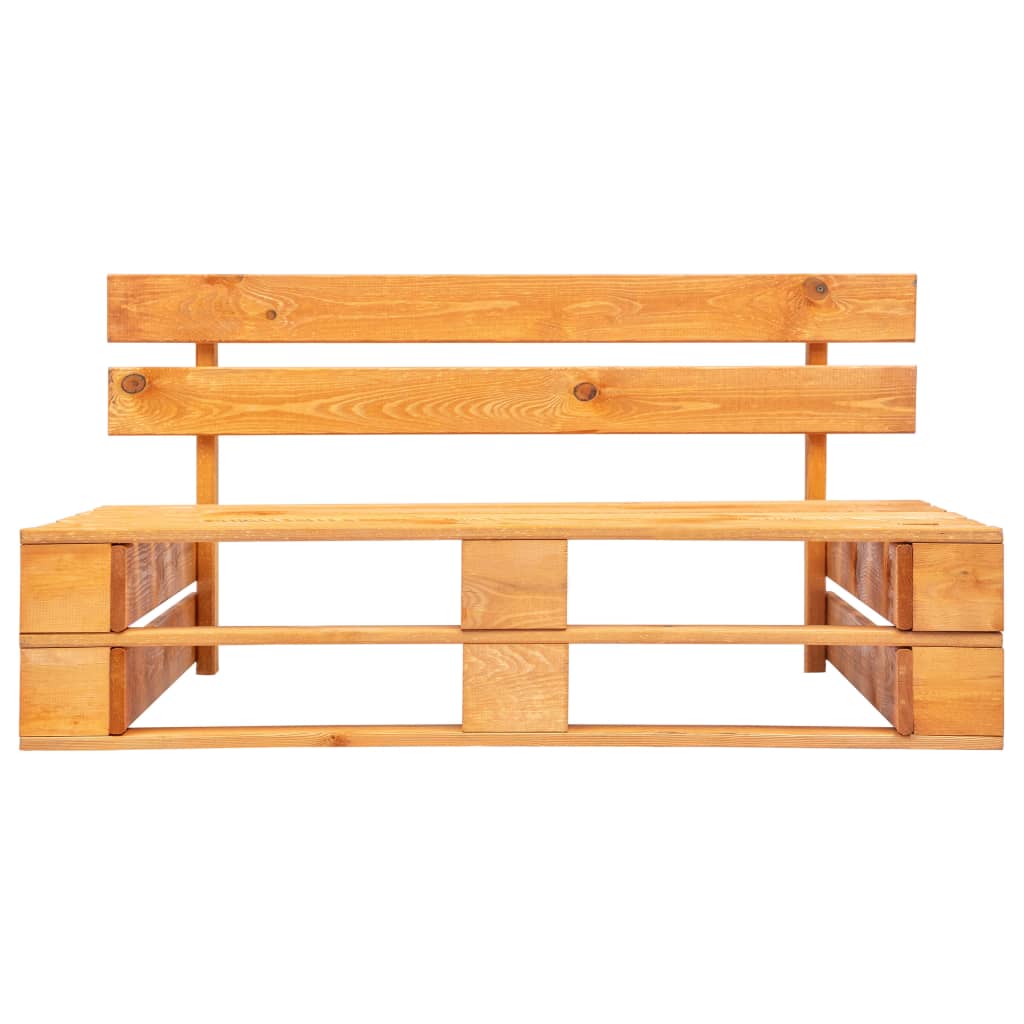 Tuinbank pallet met rode kussens grenenhout – afbeelding 4