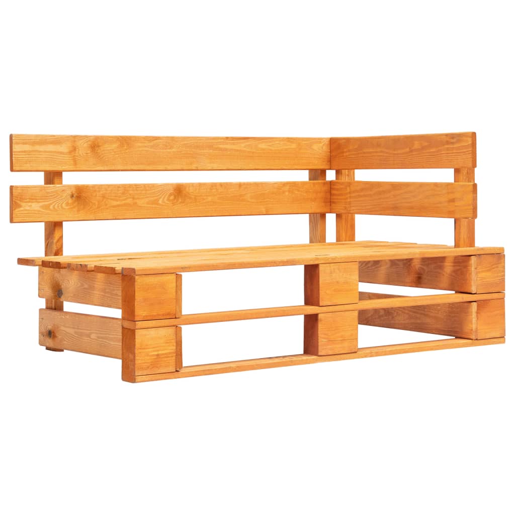 Tuinbank met grijze kussens pallet grenenhout – afbeelding 3