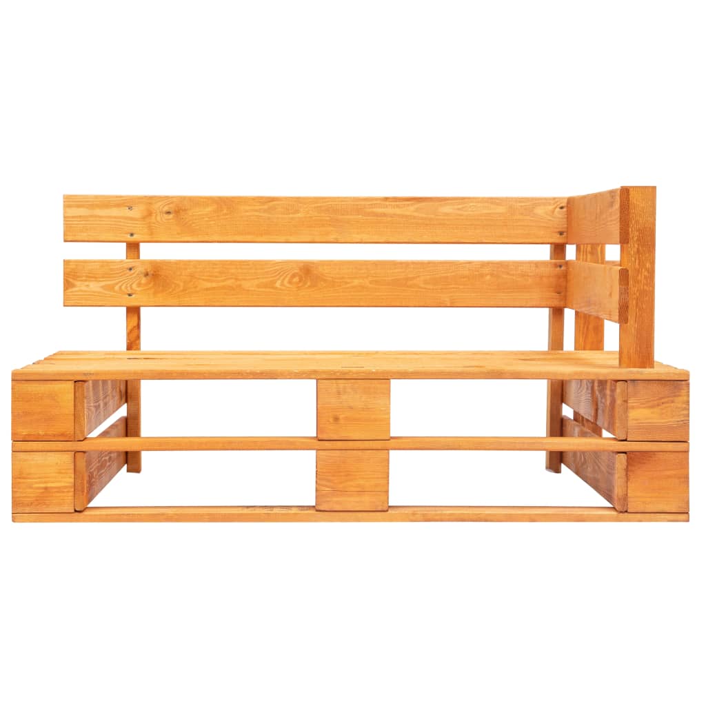 Tuinbank met grijze kussens pallet grenenhout – afbeelding 4