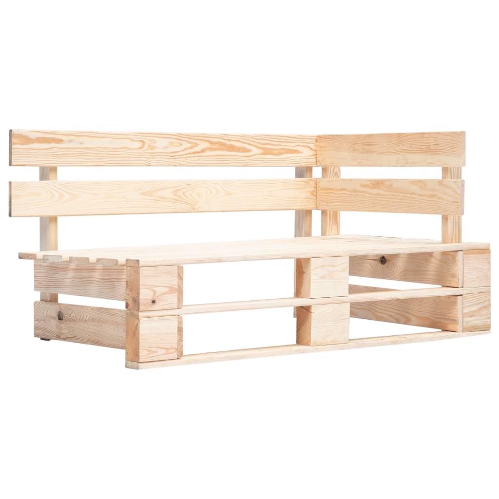 Tuinbank pallet met rode kussens grenenhout – afbeelding 3