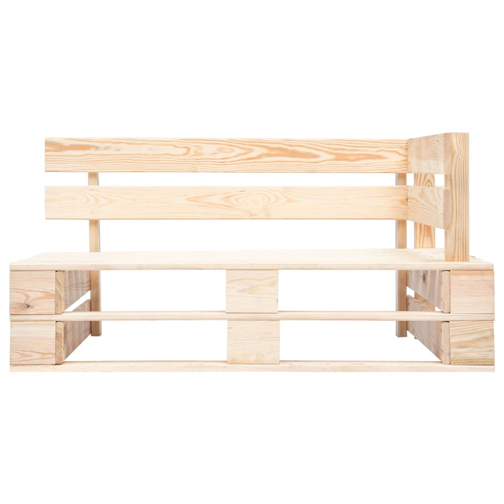 Tuinbank pallet met rode kussens grenenhout – afbeelding 4