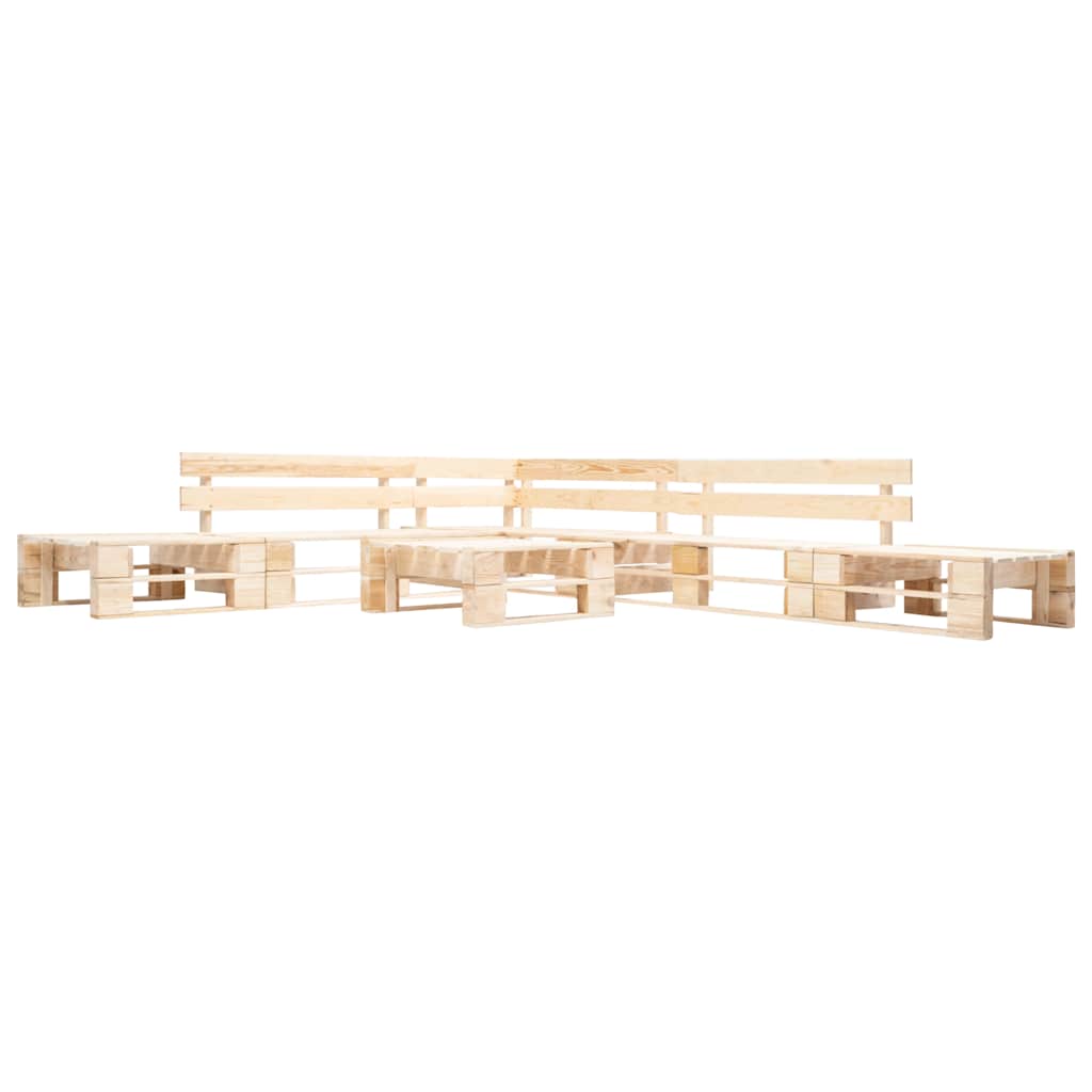 6-delige Loungeset pallet hout naturel